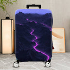1-Piece Abstract Mountain Lightning Night Landscape Sky  Suitcase Luggage Cover, Stretch Protective Sleeve