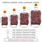 1-Piece Abstract Botanical Tropical Nature Floral Chic  Suitcase Luggage Cover, Stretch Protective Sleeve