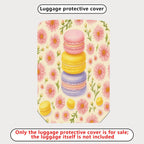 1-Piece Floral Macaron Pastel Cute Colorful Fun  Suitcase Luggage Cover, Stretch Protective Sleeve