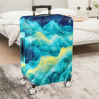 1-Piece Cosmic Ocean Wave Galaxy Starry Night  Suitcase Luggage Cover, Stretch Protective Sleeve