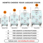 1-Piece Floral Butterfly Pastel Nature Travel Holiday  Suitcase Luggage Cover, Stretch Protective Sleeve