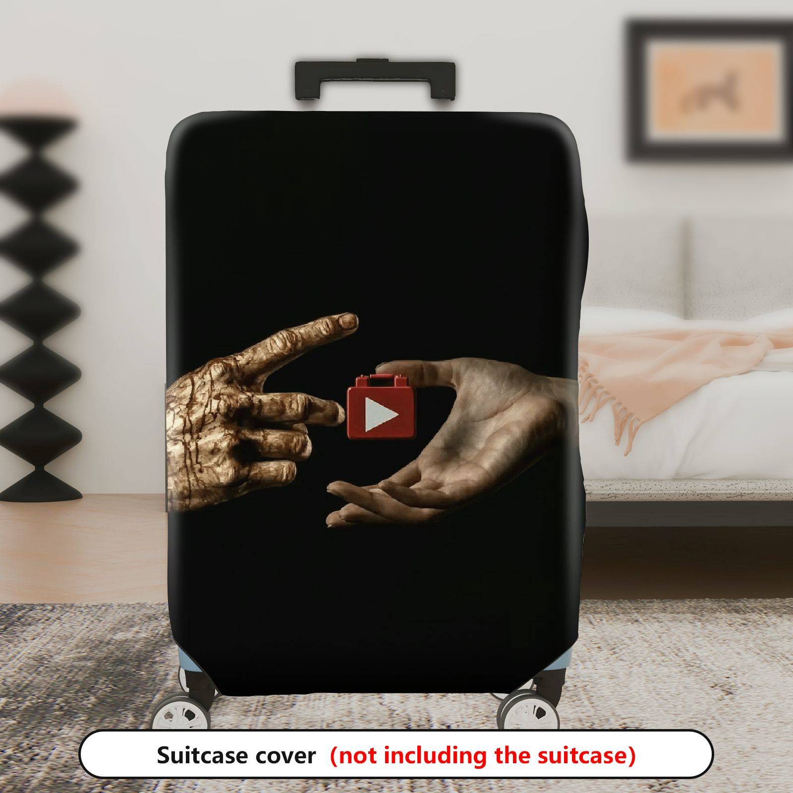 1-Piece Artistic Zombie Hand Futuristic YouTube Collaboration  Suitcase Luggage Cover, Stretch Protective Sleeve