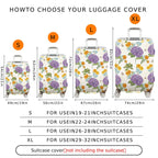 1-Piece Floral Colorful Nature Vibrant Spring Holiday  Suitcase Luggage Cover, Stretch Protective Sleeve