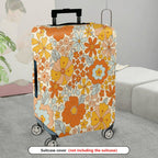 1-Piece Retro Floral Pattern Vibrant Colorful Decorative Travel Essentials  Suitcase Luggage Cover, Stretch Protective Sleeve