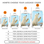 1-Piece Cute Polar Bear Winter Snow Nature Animal  Suitcase Luggage Cover, Stretch Protective Sleeve