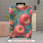 1-Piece Apple Fruit Bubble Blue Leaf Artistic Colorful  Suitcase Luggage Cover, Stretch Protective Sleeve