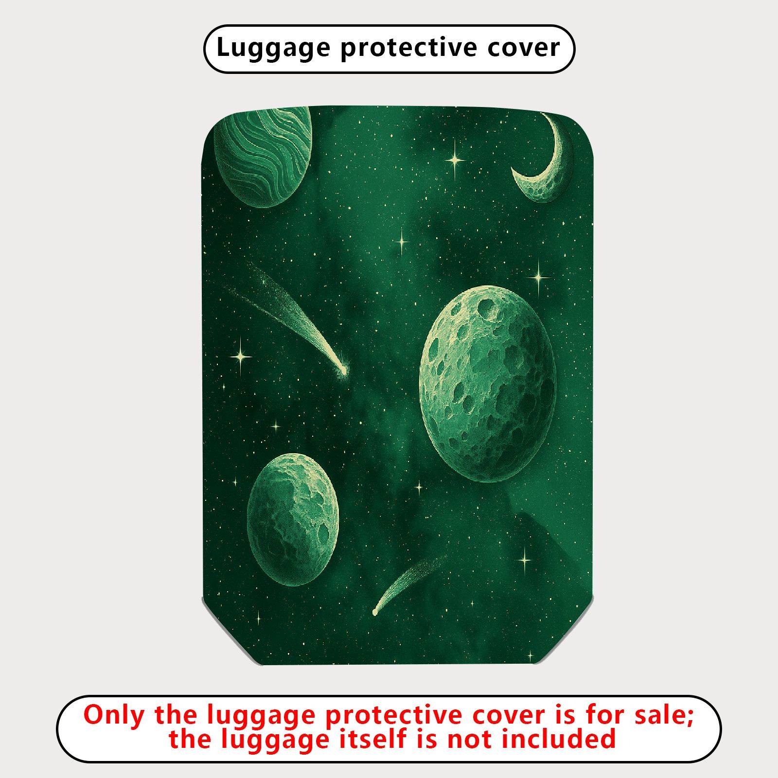 1-Piece Galaxy Space Planet Stars Moon Cosmic  Suitcase Luggage Cover, Stretch Protective Sleeve