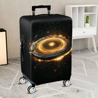 1-Piece Cosmic Galaxy Nebula Starry Night Luminous Black  Suitcase Luggage Cover, Stretch Protective Sleeve