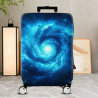1-Piece Galaxy Nebula Blue Cosmic Star Spiral  Suitcase Luggage Cover, Stretch Protective Sleeve