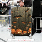 1-Piece Halloween Pumpkin Bat Forest Night Holiday  Suitcase Luggage Cover, Stretch Protective Sleeve