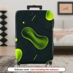 1-Piece Green Abstract  Pattern Cosmic Artistic Travel  Suitcase Luggage Cover, Stretch Protective Sleeve