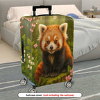 1-Piece Red Panda Floral Nature Forest Cute Animal  Suitcase Luggage Cover, Stretch Protective Sleeve