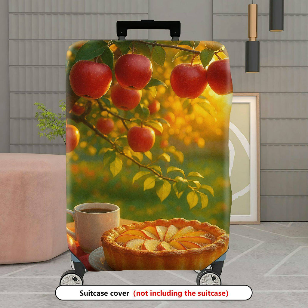 1-Piece Apple Pie Nature Warm Autumn Orchard  Suitcase Luggage Cover, Stretch Protective Sleeve