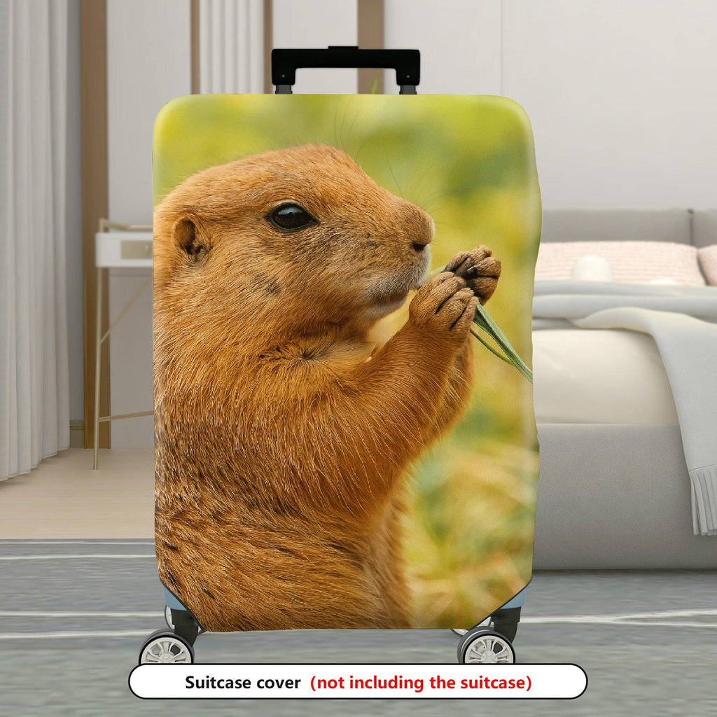 1-Piece Brown Animal Nature Wildlife Cute Prairie Dog  Suitcase Luggage Cover, Stretch Protective Sleeve