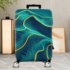 1-Piece Abstract  Line Wave Dynamic Vivid Geometric  Suitcase Luggage Cover, Stretch Protective Sleeve