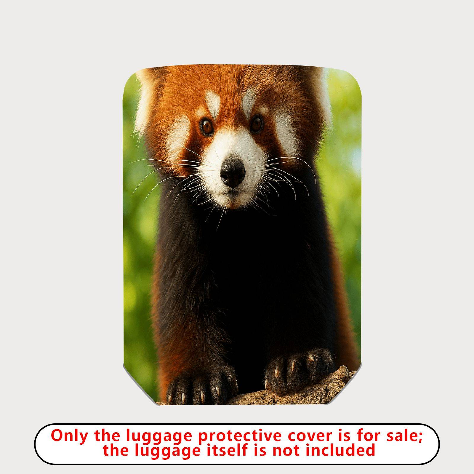1-Piece Red Panda Animal Nature Cute Wildlife Travel  Suitcase Luggage Cover, Stretch Protective Sleeve