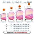 1-Piece Sunrise Mountain Landscape Pastel Scenic Artistic Colorful  Suitcase Luggage Cover, Stretch Protective Sleeve