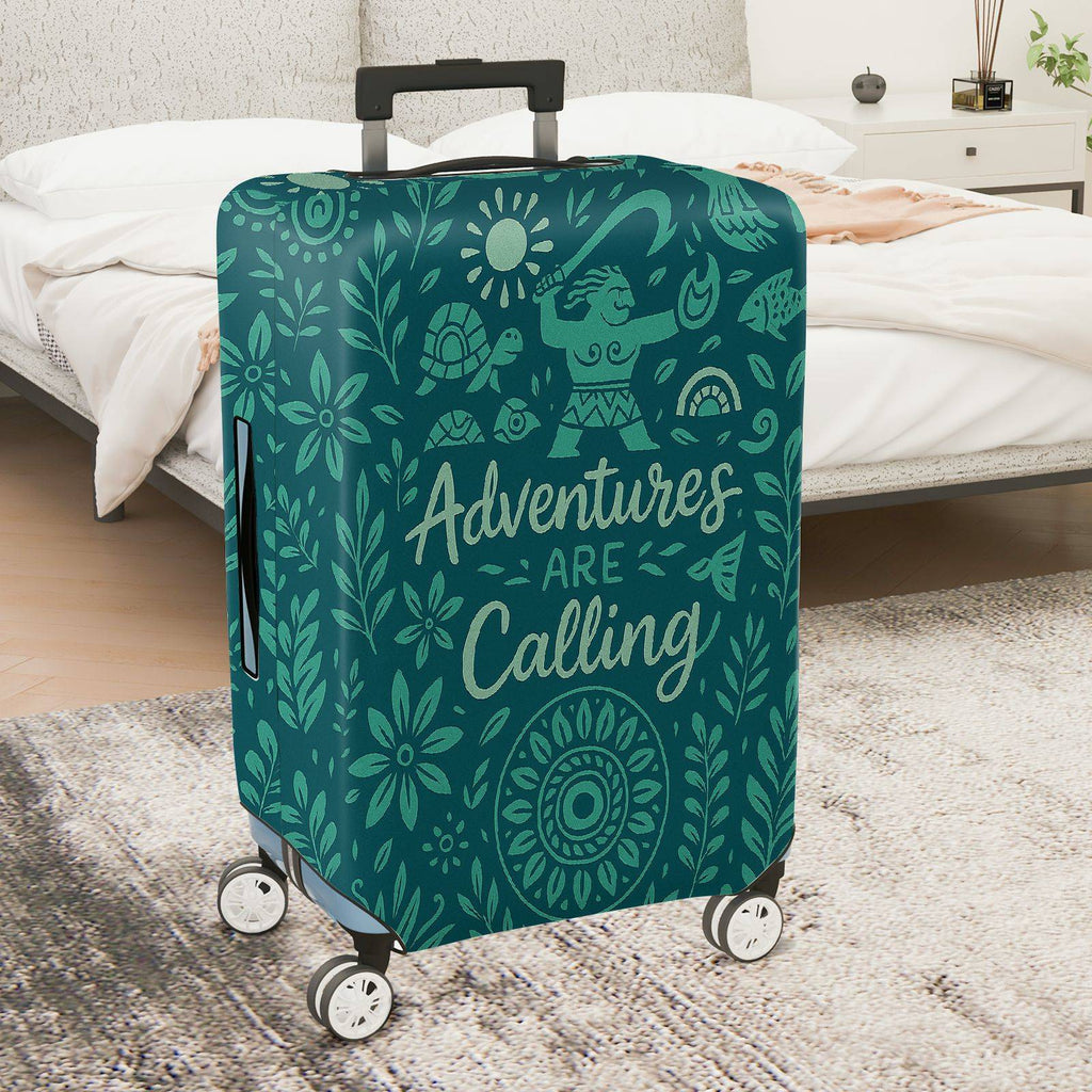 1-Piece Adventure Tribal Nature Floral Pattern  Suitcase Luggage Cover, Stretch Protective Sleeve