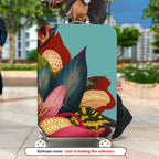 1-Piece Floral Leaf Nature Pattern Colorful  Suitcase Luggage Cover, Stretch Protective Sleeve