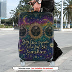 1-Piece Sun Moon Stars Galaxy Cosmic Inspirational  Suitcase Luggage Cover, Stretch Protective Sleeve