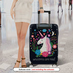 1-Piece Unicorn Floral Star Moon Heart Rainbow  Suitcase Luggage Cover, Stretch Protective Sleeve