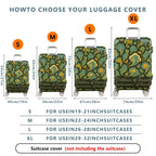 1-Piece Abstract Floral Cloud Retro Ethnic Artistic  Suitcase Luggage Cover, Stretch Protective Sleeve