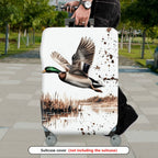 1-Piece Wild Duck Flying Nature Countryside Artistic  Suitcase Luggage Cover, Stretch Protective Sleeve