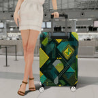 1-Piece Abstract Geometric Colorful Trendy Modern Artistic  Suitcase Luggage Cover, Stretch Protective Sleeve