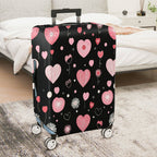 1-Piece Heart Flower Love Valentine Romantic Cute  Suitcase Luggage Cover, Stretch Protective Sleeve