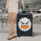 1-Piece Angry Face Humorous  Quirky Fun  Suitcase Luggage Cover, Stretch Protective Sleeve