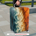 1-Piece Abstract Ocean Fire Energy Flow Art  Suitcase Luggage Cover, Stretch Protective Sleeve