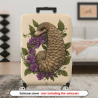 1-Piece Animal Floral Nature Artistic Vintage Pangolin  Suitcase Luggage Cover, Stretch Protective Sleeve