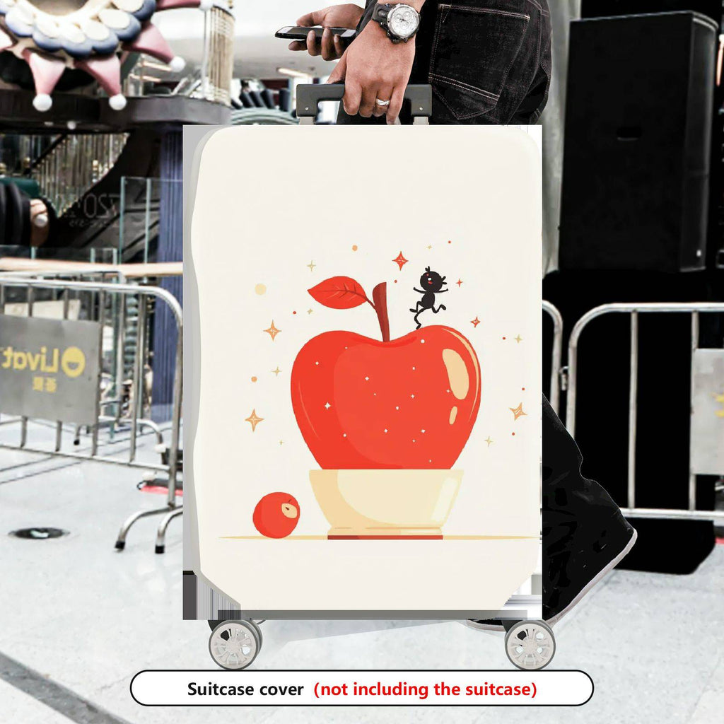 1-Piece Apple Ant  Artistic Fun Modern Stylish  Suitcase Luggage Cover, Stretch Protective Sleeve