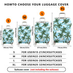 1-Piece Tropical Palm Trees Sky Print Travel Holiday Nature  Suitcase Luggage Cover, Stretch Protective Sleeve