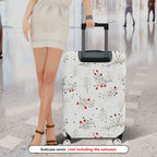 1-Piece Holiday Colorful Festive Pattern Branches  Suitcase Luggage Cover, Stretch Protective Sleeve