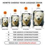 1-Piece Cute Polar Bear Animal Wildlife Nature Adorable  Suitcase Luggage Cover, Stretch Protective Sleeve