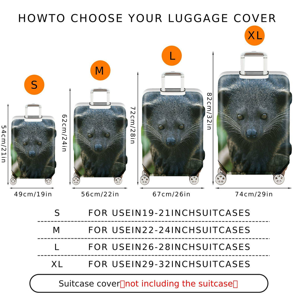 1-Piece Animal Wildlife Jungle Nature Exotic  Suitcase Luggage Cover, Stretch Protective Sleeve