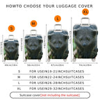 1-Piece Animal Wildlife Jungle Nature Exotic  Suitcase Luggage Cover, Stretch Protective Sleeve
