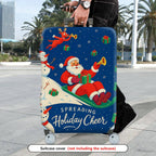 1-Piece Santa Reindeer Snowman Gifts Christmas Holiday  Suitcase Luggage Cover, Stretch Protective Sleeve
