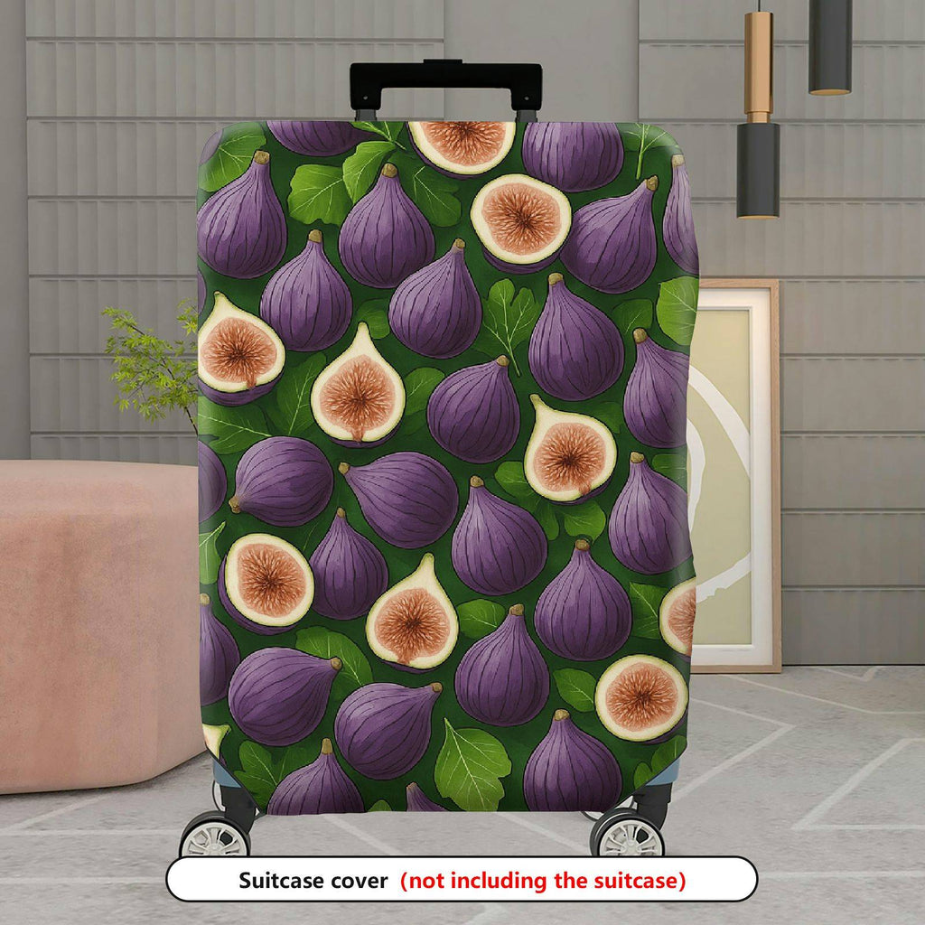 1-Piece Fig Leaf Fruit Nature Travel Holiday  Suitcase Luggage Cover, Stretch Protective Sleeve