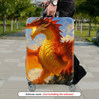 1-Piece Fiery Dragon Fantasy Adventure Mythical Creature Artistic  Suitcase Luggage Cover, Stretch Protective Sleeve