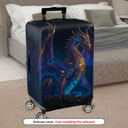 1-Piece Galaxy Dragon Fantasy Mythical Cosmic Starry  Suitcase Luggage Cover, Stretch Protective Sleeve