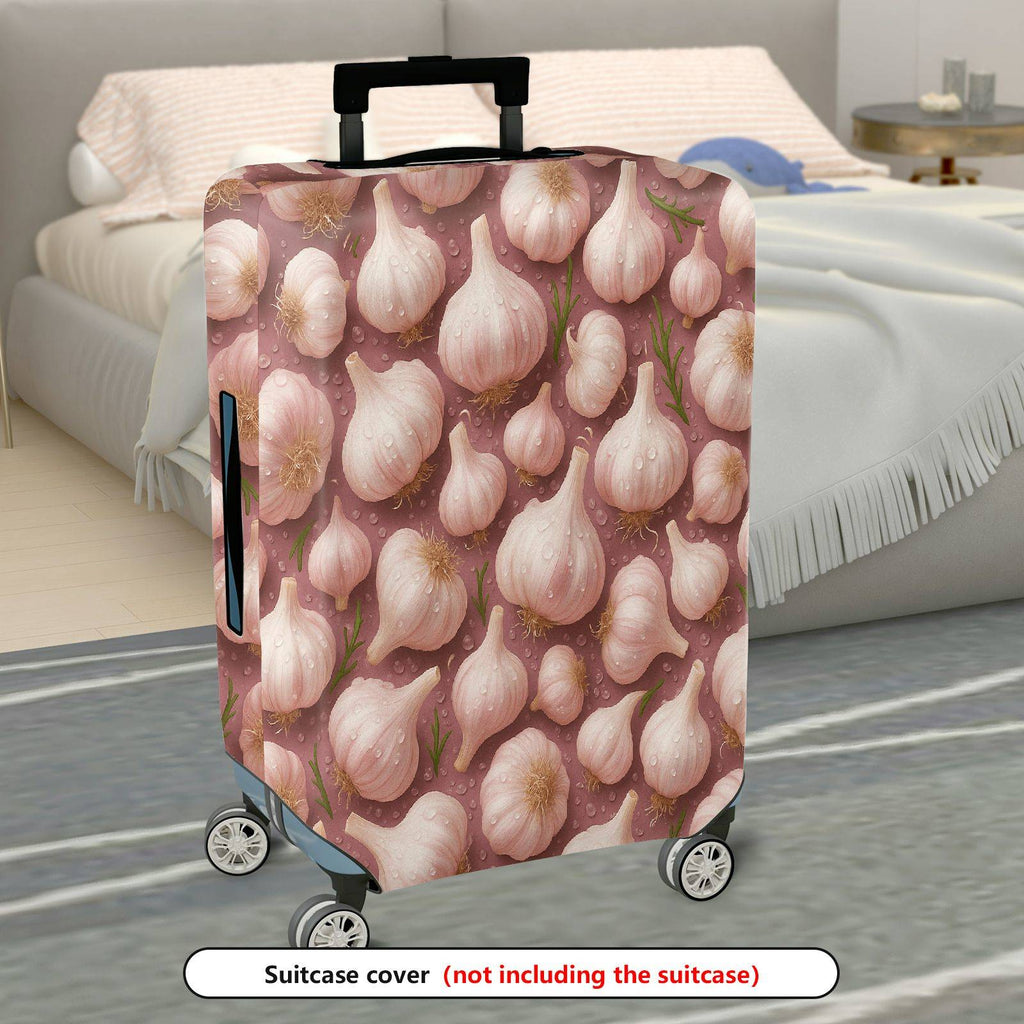 1-Piece Garlic Artistic Cute Unique Stylish Fun  Suitcase Luggage Cover, Stretch Protective Sleeve
