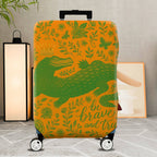 1-Piece Alligator Crown Floral Inspirational Text Adventure Animal  Suitcase Luggage Cover, Stretch Protective Sleeve