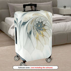 1-Piece Abstract Artistic Elegant Swirling Floral Colorful  Suitcase Luggage Cover, Stretch Protective Sleeve