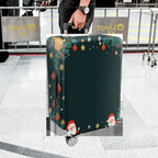 1-Piece Christmas Santa Claus Holiday Festive Joyful  Suitcase Luggage Cover, Stretch Protective Sleeve