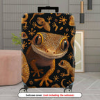 1-Piece Gecko Reptile Animal  Cute Fun  Suitcase Luggage Cover, Stretch Protective Sleeve
