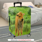 1-Piece Animal Grass Scenery Nature Green  Suitcase Luggage Cover, Stretch Protective Sleeve