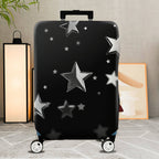 1-Piece Starry Night Black Silver Cosmic Shiny Celestial Astral  Suitcase Luggage Cover, Stretch Protective Sleeve