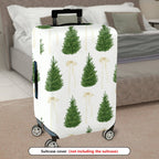 1-Piece Christmas Tree Ribbon Holiday Festive Decorative  Suitcase Luggage Cover, Stretch Protective Sleeve